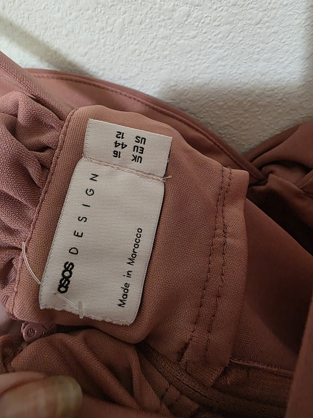 ASOS Dusty Rose Ruffle Bust Midi Dress - Picture 3 of 4